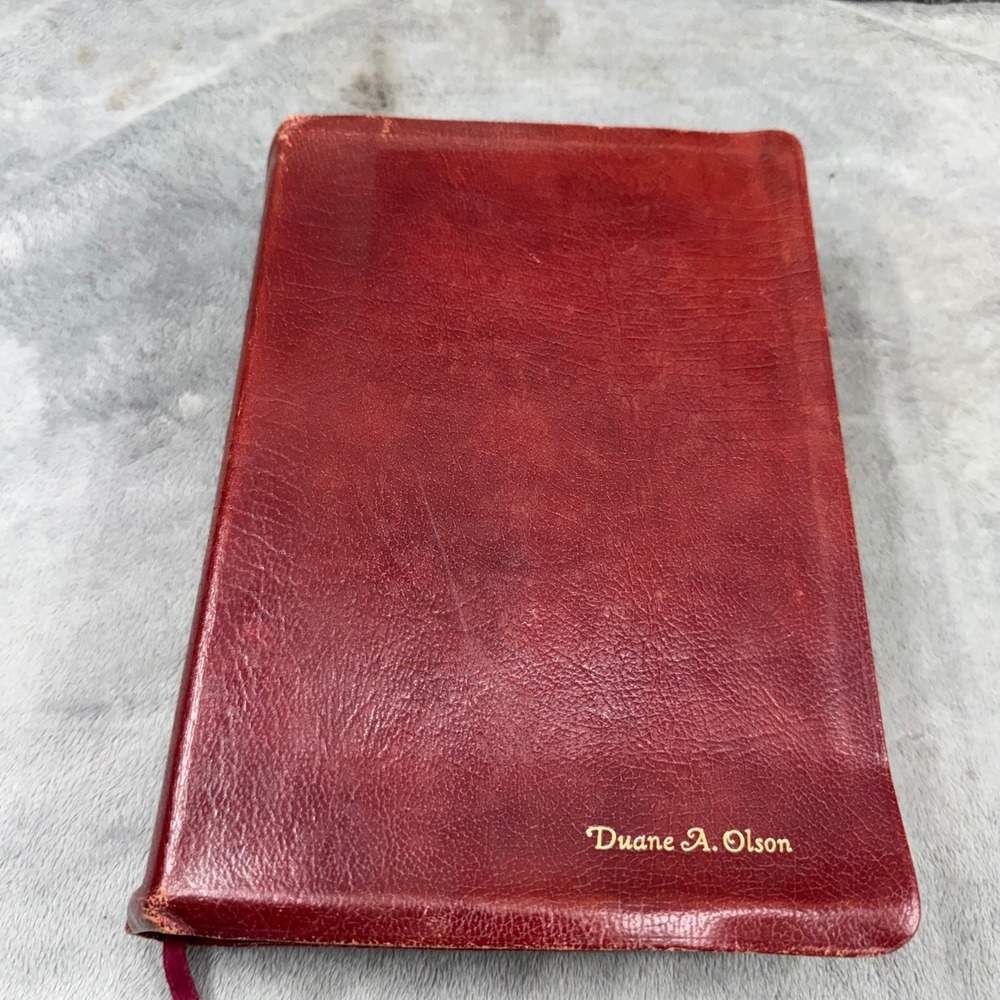 Tyndale The Living Bible‎ Large Print Burgundy Leather 1975 Good Paraphrased